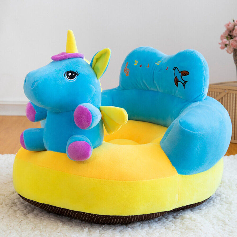 Cute Cartoon Baby Sofa Support Seat Kid Feeding Soft Plush Chair without Fill