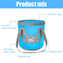 20L Portable Folding Outdoor Fishing Car Wash Water Bucket (Upgrade Blue)