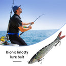 140mm Wobblers Pike Fishing Lure 8 Sections Multi Jointed Swimbait (01) Newly