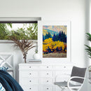 Oil Paint By Numbers Canvas Drawing DIY Forest Picture Hand Painted Wall Art Kit