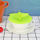 Silicone Leaf Shaped Cup Cover Heat Resistant Sealed Cap Leakproof Cups Lid