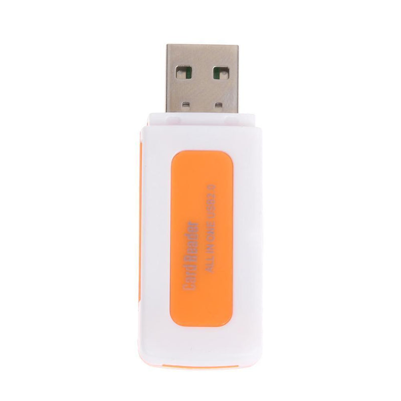 Mini USB2.0 4 Card Slots Smart Card Reader SD/MMC TF MS M2 Card Reader Newly