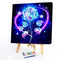 Hand Painted on Canvas DIY Blue Rose Oil Paint By Numbers Drawing Kit Craft