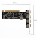 PC 4 Ports PCI to USB 2.0 HUB Riser PCI Expansion Card Adapter Converters