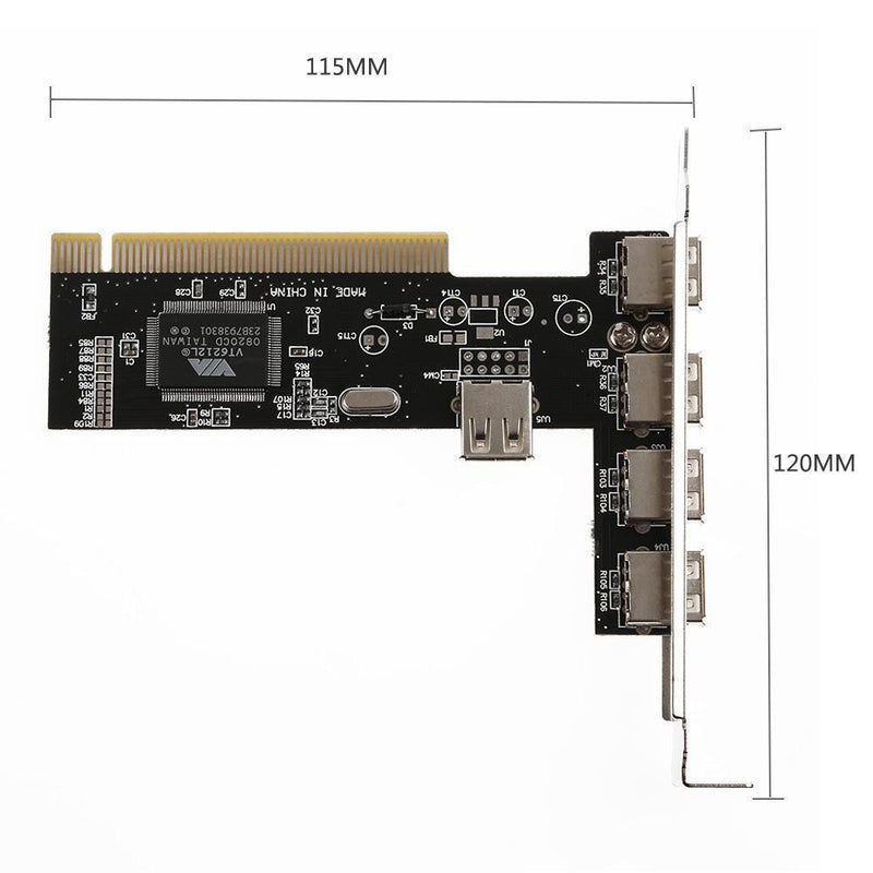 PC 4 Ports PCI to USB 2.0 HUB Riser PCI Expansion Card Adapter Converters