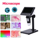 8 LED Digital Microscope Electronic LCD 1000X Magnifier w/ Bracket (Black) Newly