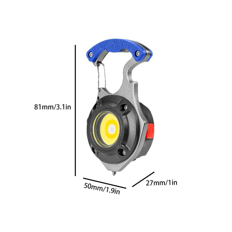 Multi-function LED Flashlight Outdoor Keychain Light Strong Magnet Screwdriver.