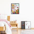 14CT Partial Stamped Embroidery Happy Painting Canvas Chinese Cross Stitch Set