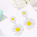 Korean Drop Earrings Daisy Flower Women Sweet Ear Studs Summer Female Jewelry