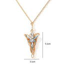 Creative Crystal Hollow Pendant Necklace Women Men Alloy Clavicle Chain Jewelry