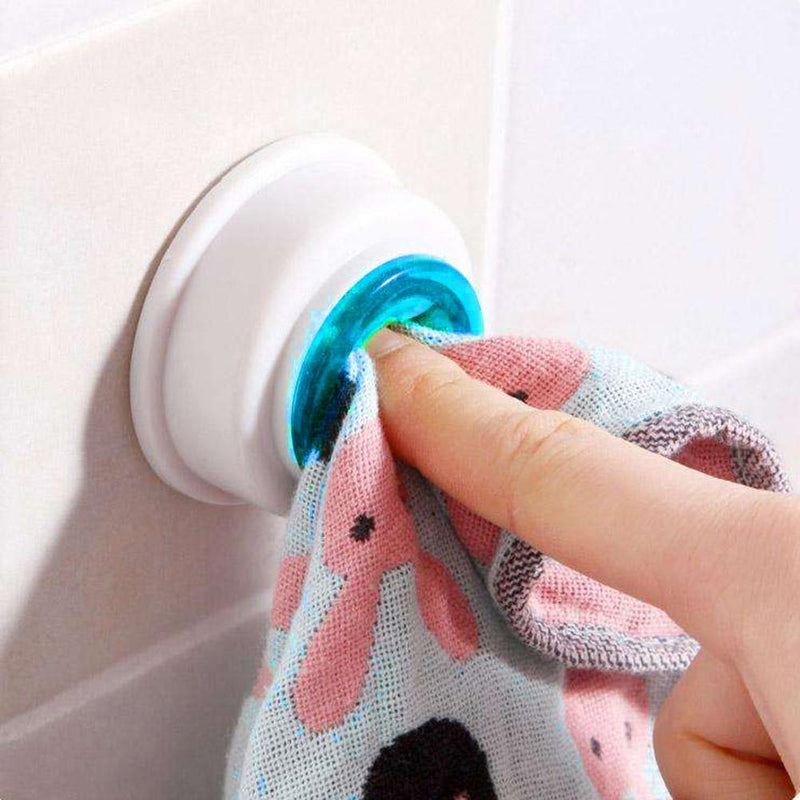 Creative Self-Adhesive Multi Use Cloth Clip Towel Clip Towel Hook(Blue) Newly