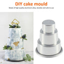 Cake Pan - 3 Tiers Pudding Cupcake Bakeware DIY Chocolate Cake Mold (L)