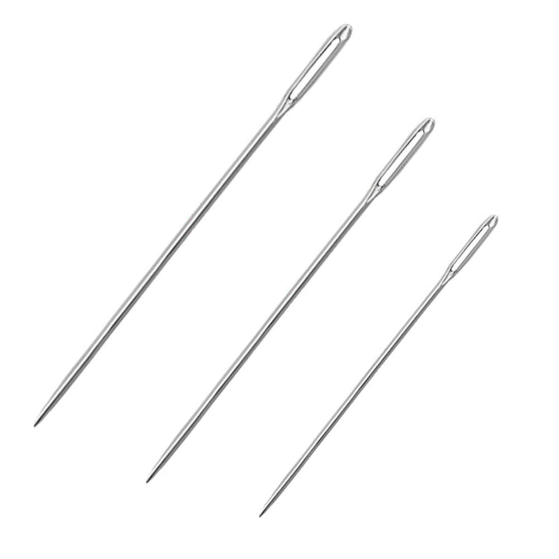 Big Eye Sewing Needles Set Stainless Steel Stitching Tools (3pcs a bottle) Newly