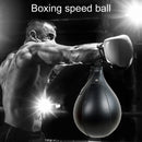 PU Boxing Speed Ball Training Inflatable Punching Pear-Shaped Bag (Black)