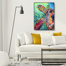 Painting By Numbers Kit DIY Turtle Hand Painted Canvas Oil Art Picture Gift
