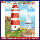 5D DIY Full Round Drill Diamond Painting Seaside Lighthouse Pattern Mosaic Ki