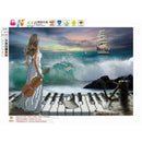5D Diamond Embroidery Girl Piano Painting Cross Stitch DIY Craft Home Decor