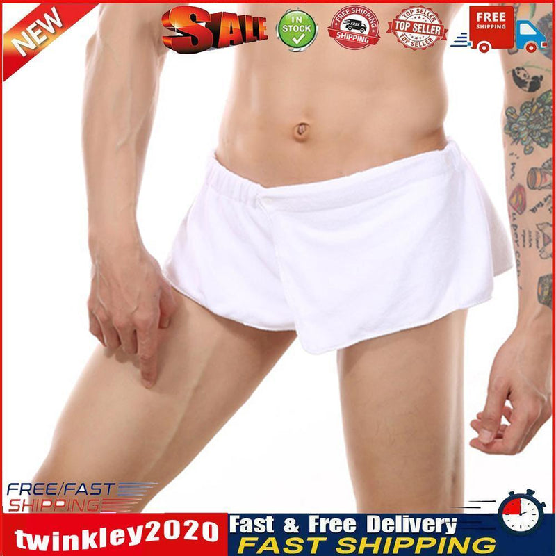 Microfiber Soft Wearable Bath Towel Short Pants Beach Gym Shorts (White) Newly