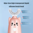 Automatic U-Shape Child Toothbrush Electric Battery Powered Brush (Pink) Newly