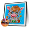 5D DIY Diamond Painting Cow Partial Special Shape Drill Mosaic (UP147) Newly