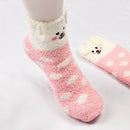 Animal Design Coral Feece Sock Floor Stocking Gift Sox with Box Christmas Socks