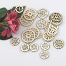 Circular Saw Shape Wood Chips DIY Handmade Cutout Craft Wedding Decor Slices