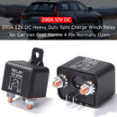 200A 12V DC Split Charge Winch Relay for Car Van Boat 4 Pin Normally Open Newly