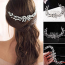Crown Hair Combs Flower Hair Pin Bridal Hair Ornaments Leaf Crystal Tiara