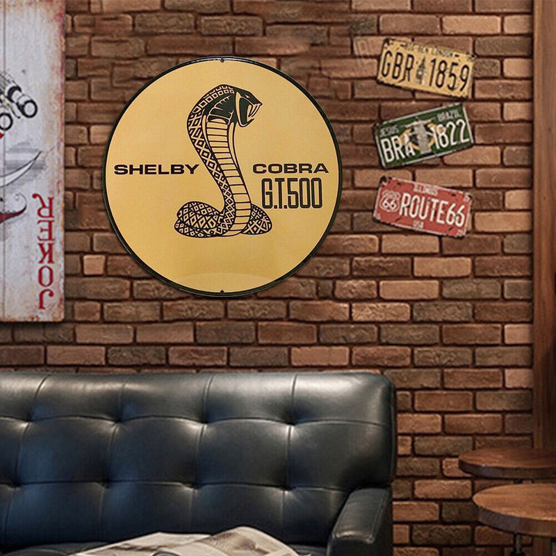 Retro Metal Plate Tin Sign Plaque Shelby Cobra Car Wall Poster Iron Painting