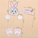 Decorations Birthday Party Kids Purple Rabbit Cupcake Topper Cake Toppers Bunny
