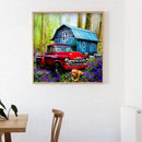DIY Rhinestone House Car Dog Pictures Full Round Drill Diamond Painting Kit 5