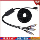 1.8 Meters 3 RCA Port Splitter A/V Adapter Cable for PSP1000/2000/3000