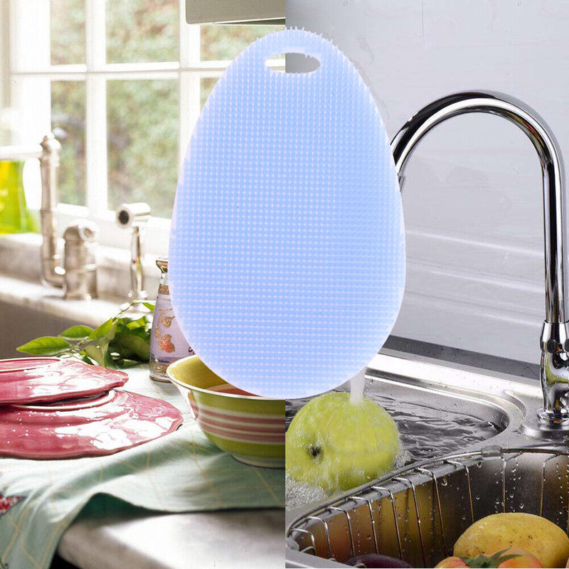 Waterdrop Antibacterial Silicone Antibacterial Washing Brush(Blue)137757.01