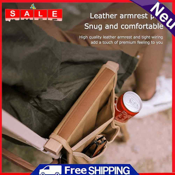 Canvas Camping Hanging Bag, Double Layer Storage Chair, Armrest