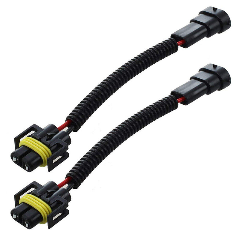 2pcs H11 H9 H8 Extension Wiring Harness Sockets Wires for Headlights Fog Lights