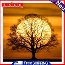 DIY Landscape Tree Under Moon Oil Paint by Numbers Drawing on Canvas Home Decor
