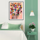 Paint By Numbers Girl Color Drawing DIY Wall Art Frameless Hand Painted Picture