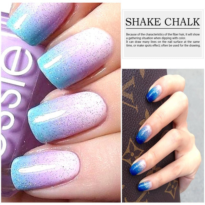 Fan Shape Nail Brush Dust Glitter Powder Remover Pen Nail Art Makeup Tool