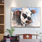 DIY  Oil Paint By Number dairy cow Drawing Art L80