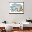 14CT Partial Cross Stitch Quiet Beach Counted DIY Handmade Cotton Embroidery Kit