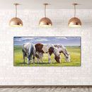 Grassland Three Horses 5D Diamond Painting Rhinestone Full Round Drill for