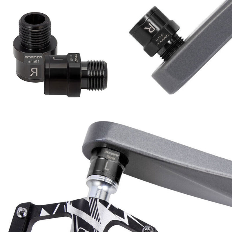 TOOPRE 1 pair 16mm Bicycle Pedal Extenders Mountain Road Bike Pedals Adapte