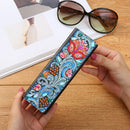 DIY Leather Diamond Painting Glasses Storage Case Mosaic Kit (Q32 Flower) Newly