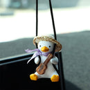 Car Hanging Ornament Car Pendant Decor School Bag Duck Car Pendant Swing Duck