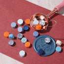 100pcs Octagon Sealing Wax Beads Envelope Seal Stamp Wax Tablet Pill (Blue)