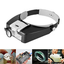 10X Headband LED Magnifying Glasses Magnifier Loupe Jewelry Reading (Grey) Newly