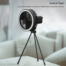 Multifunctional Mini Fan with LED Light Desktop Ceiling Fan (Black Tripod)