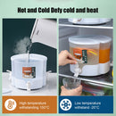 Self-Rotating Juice Pitcher with Faucet & Lid Easy Clean & Store Juice & Milk