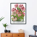 Flowers Cross Stitch 14CT Stamped Canvas DIY Embroidery Needlework (H638) Newly