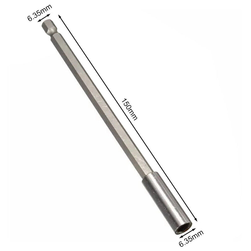 1/4 Hex Shank Long Handle Screwdriver Tip Magnetic Connecting Rod (150mm)